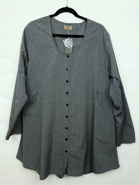 NWT Tulip Clothing Ivy Jacket-Shirt Pin Stripe CV-679 XL